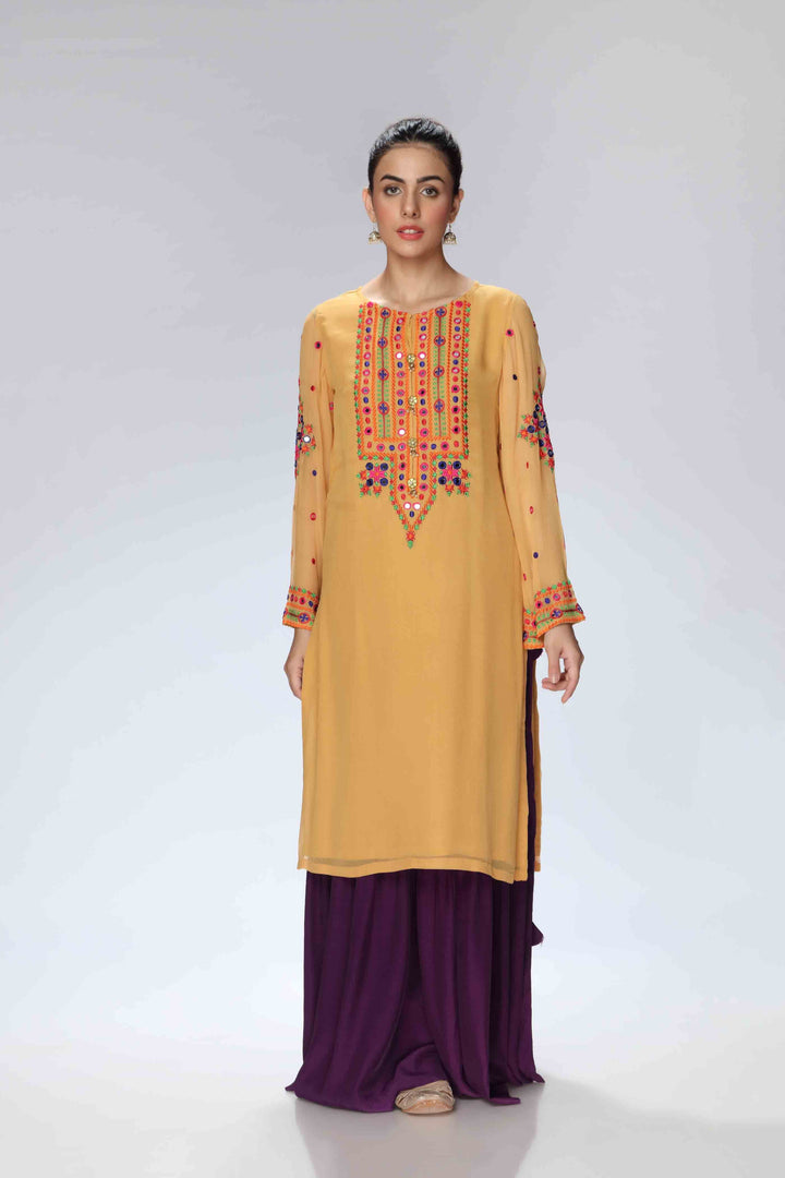 RANG JA Afghan Yellow Long Shirt 1PC | FR076101-06