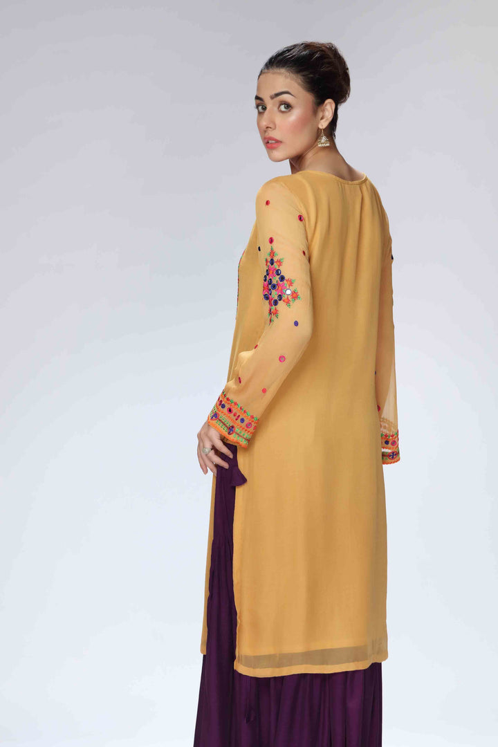 RANG JA Afghan Yellow Long Shirt 1PC | FR076101-06