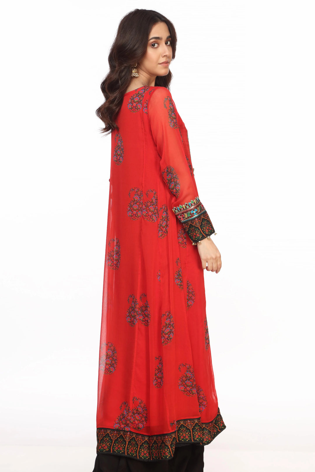 RANG JA Red Ethnic Dress Women Shirt 1PC | FR0709-12