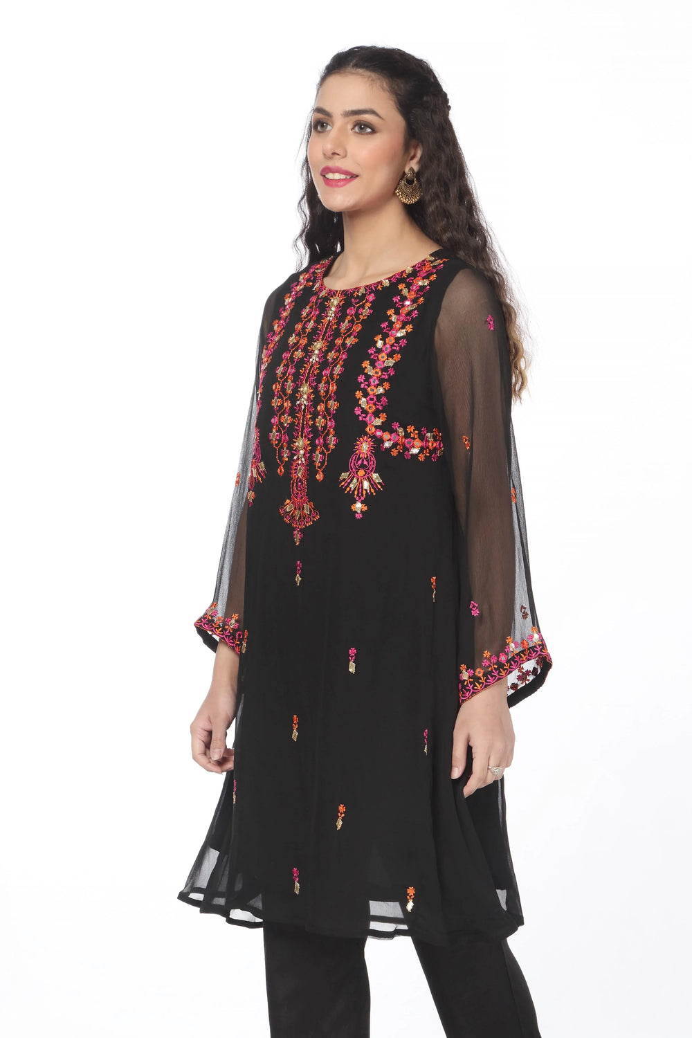 Floral Petal Traditional Pakistani Shirt 1PC | FR0628-05