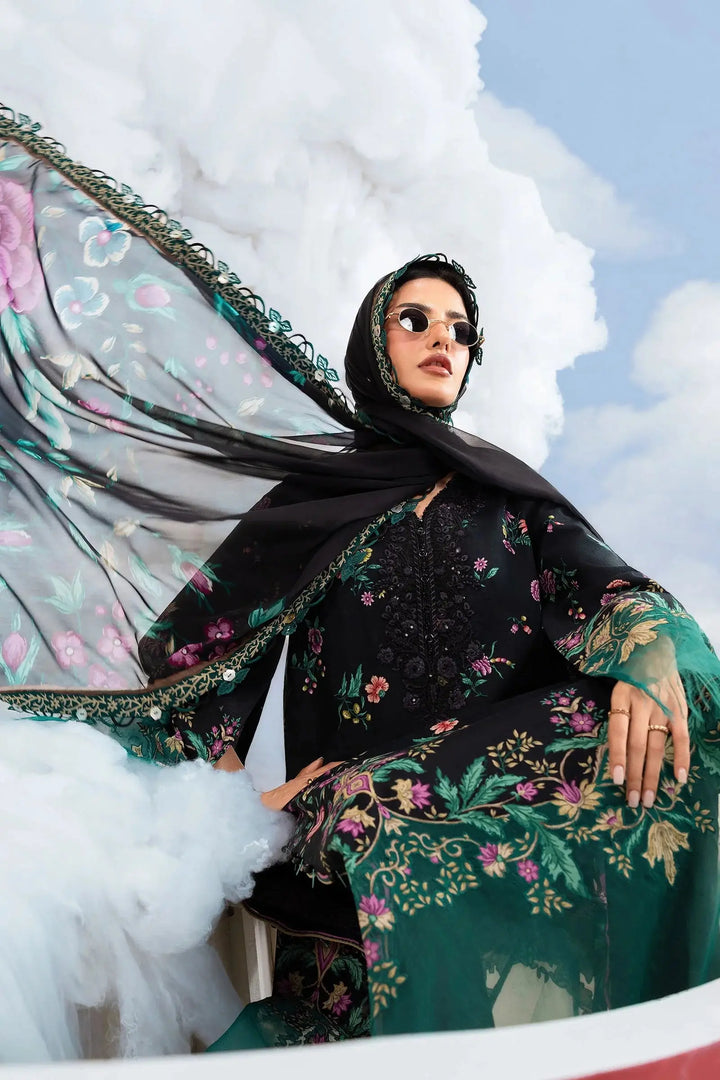 3 Pc stitched Embroidered Lawn Suit | MB-CUSV14-01B-08