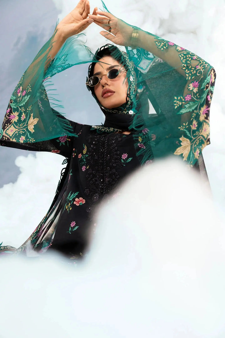 3 Pc stitched Embroidered Lawn Suit | MB-CUSV14-01B-08