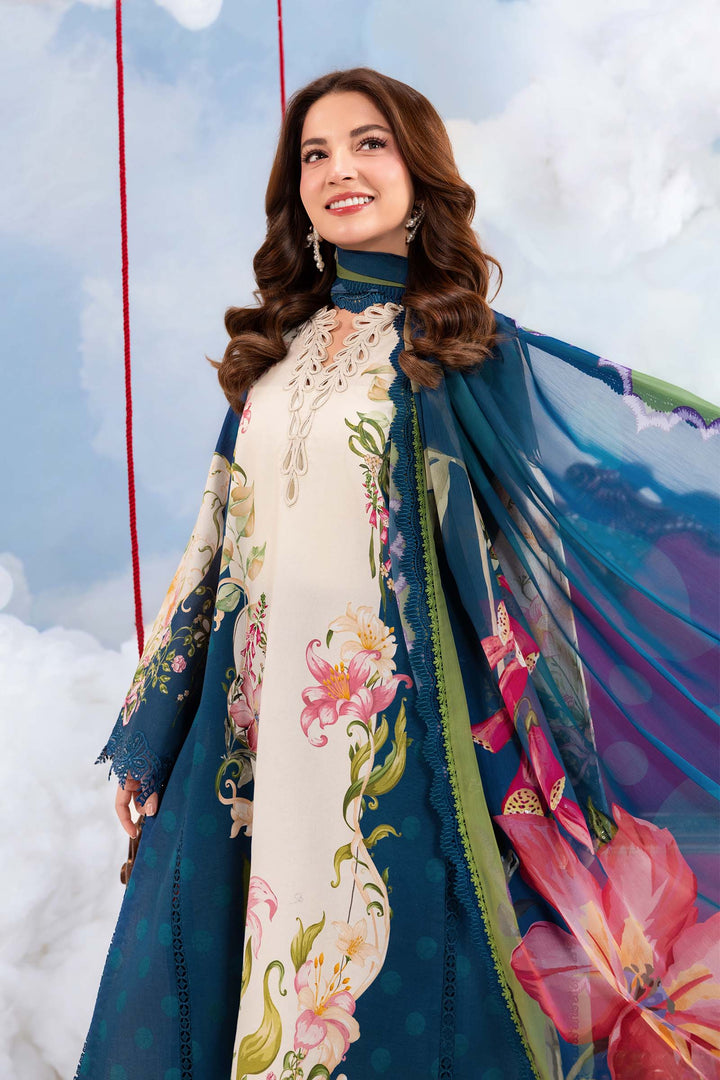 3 Pc stitched Embroidered Lawn Suit | MB-CUSV14-05B-08