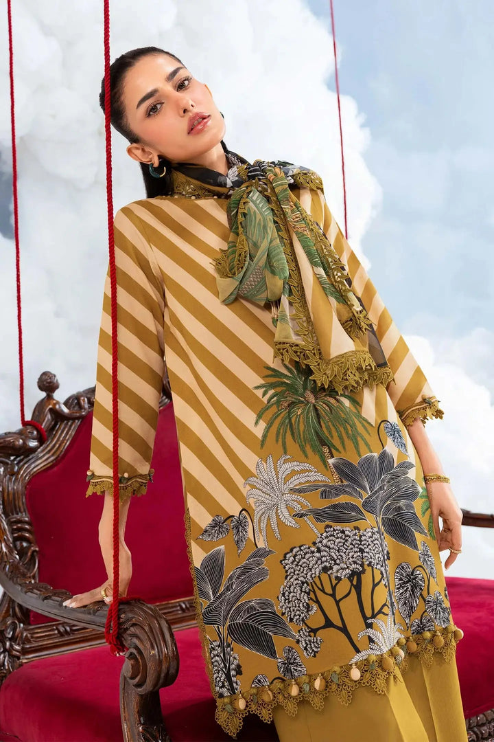 3 Pc stitched Embroidered Lawn Suit | MB-CUSV14-08A-08