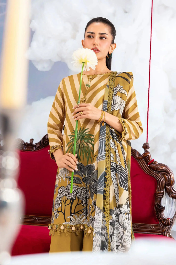3 Pc stitched Embroidered Lawn Suit | MB-CUSV14-08A-08