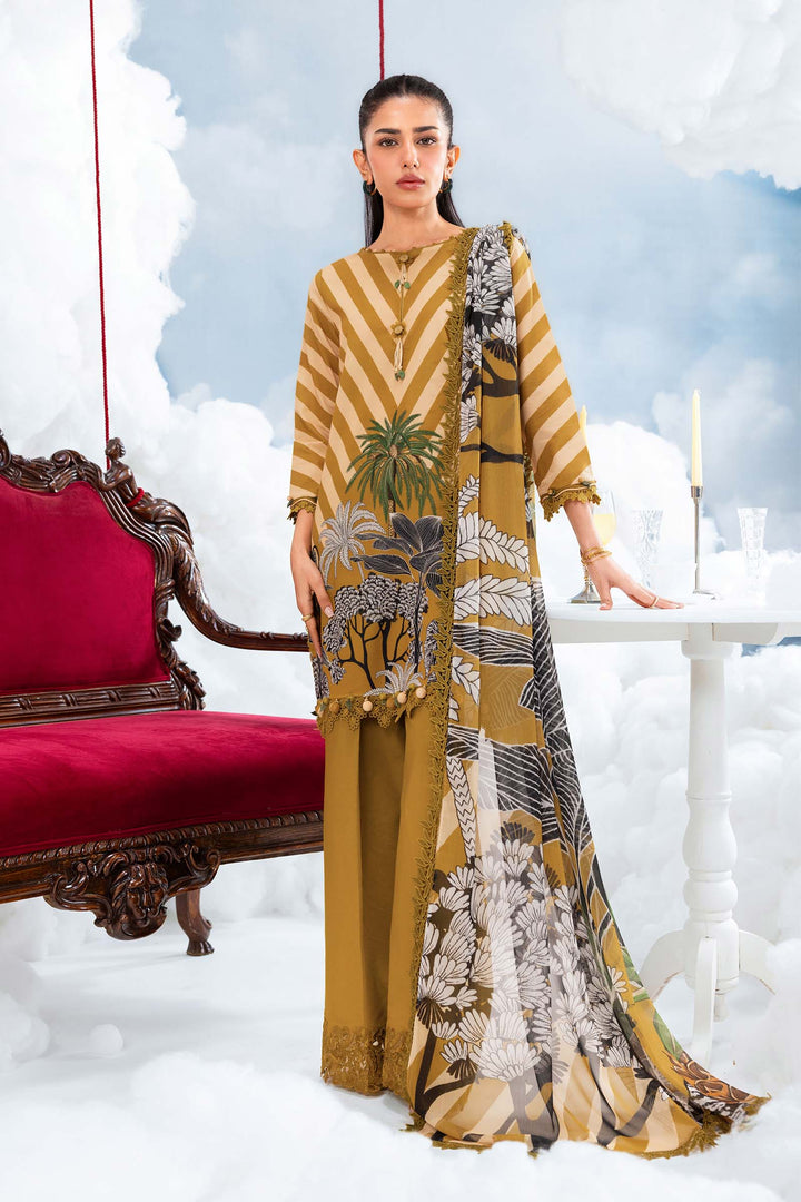 3 Pc stitched Embroidered Lawn Suit | MB-CUSV14-08A-08