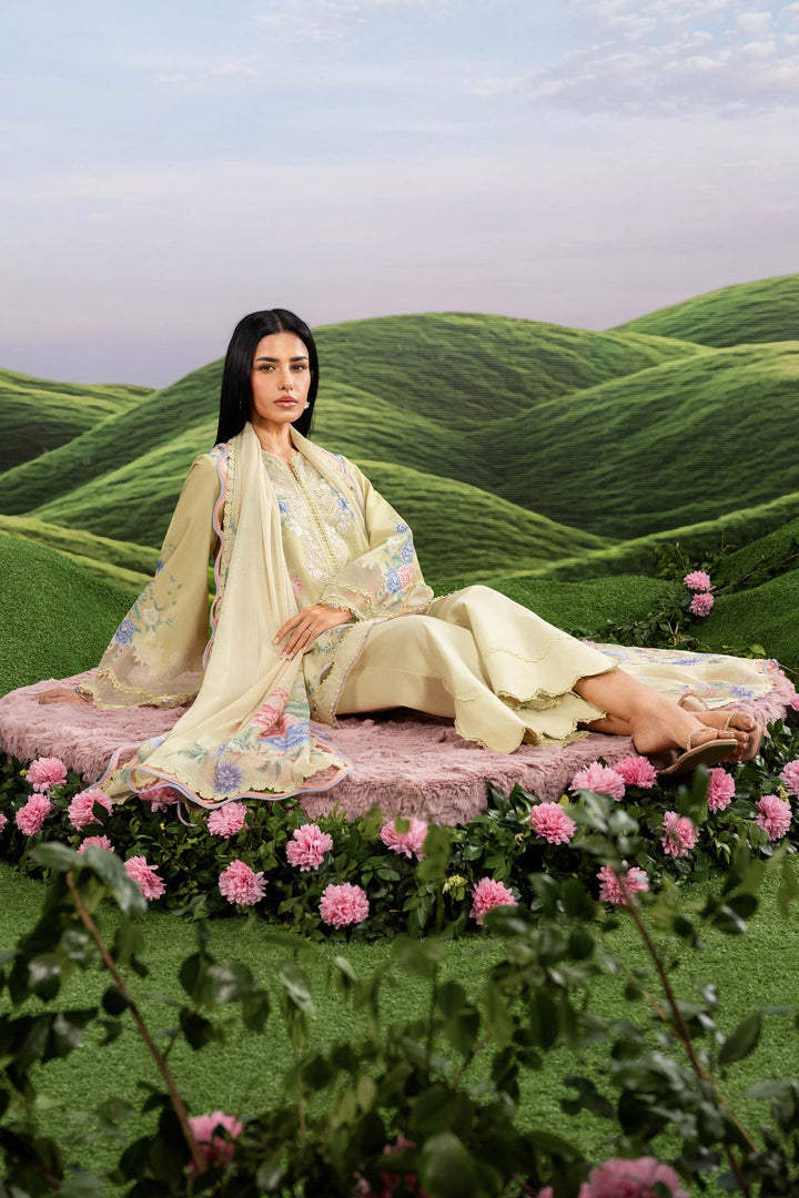 3 Pc stitched Embroidered Lawn Suit | MB-CUSV14-11A-08