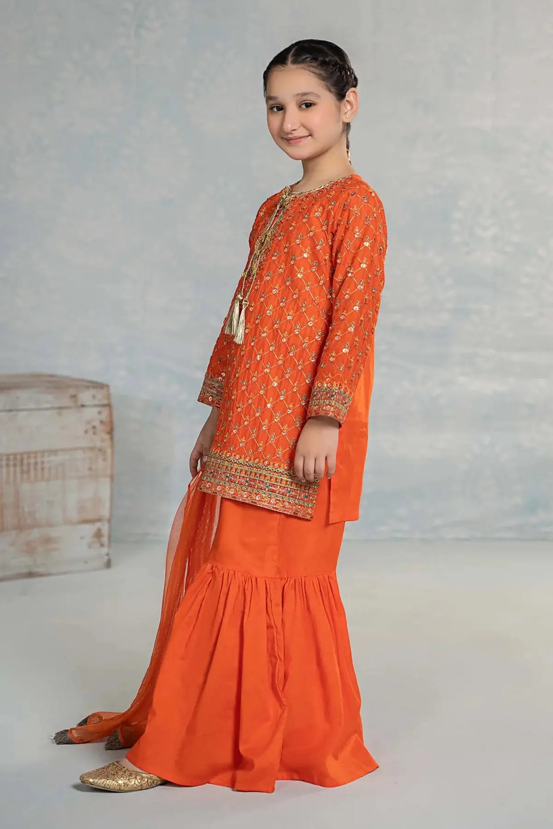 orange lawn dress Orange Pakistani Lawn Suit