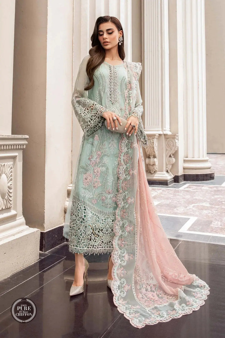 RANGREZA RANGREZA | RR-3811-15 CLOTHING RANGREZA USA 7327625425 United States M Green Chiffon M / Green / Chiffon