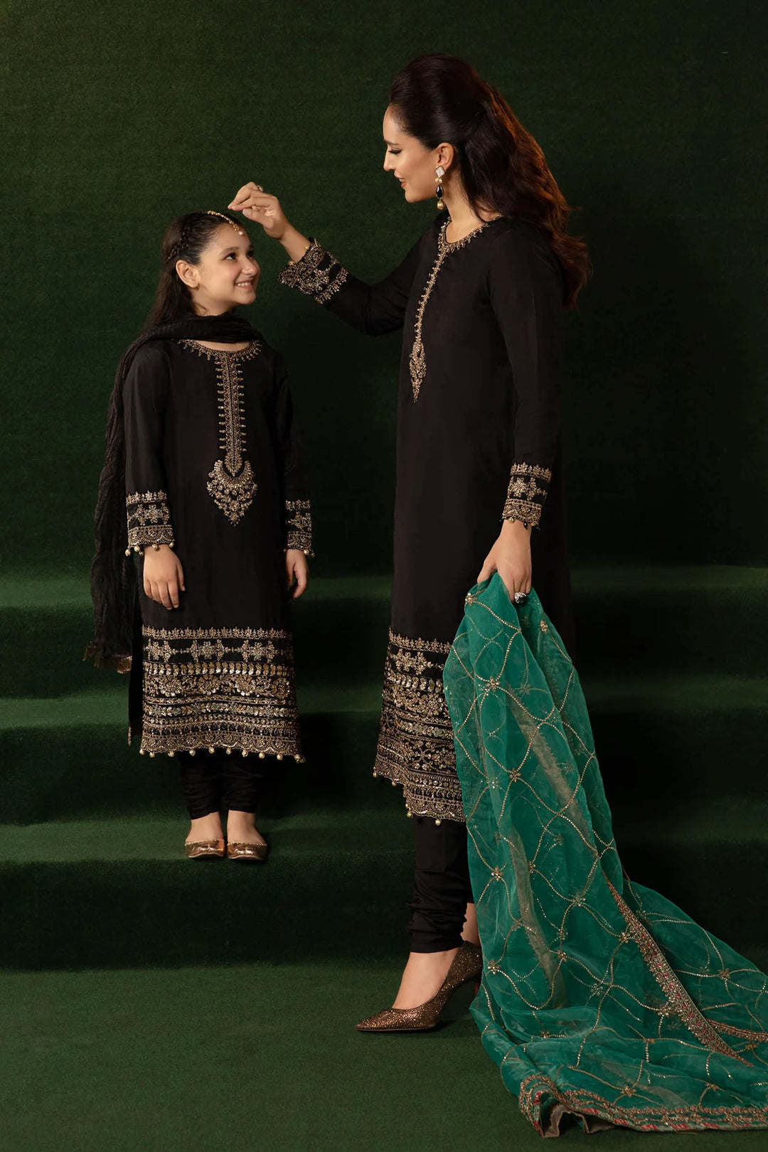 MARIA.B Black Traditional Chooridar Suit | RR-SF-EA23-13