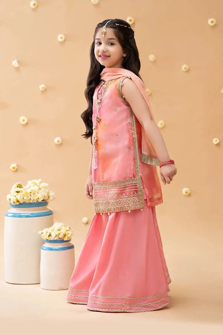 MARIA.B Girls Long Shirt with Lehenga Online | MKS-EA23-17-Rangreza Outlet