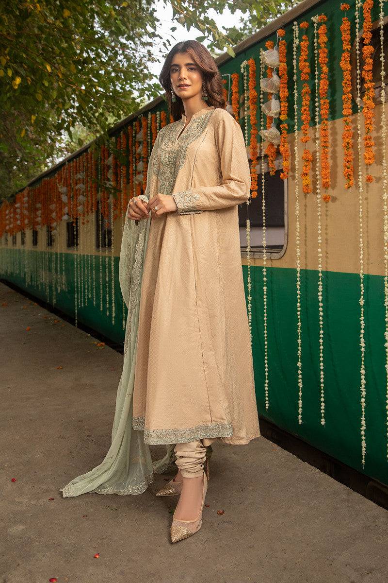 MARIA.B Kalidar Frock Suit | DW-W22-08-Rangreza Outlet