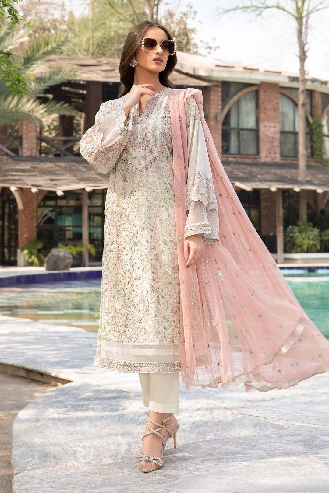 MARIA.B Long Sleeve Frock Style Suit | DW-EF23-03-Rangreza Outlet