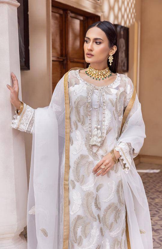Maryum N Maria Off White Pakistani Formal Dress | MFD-0101-Rangreza Outlet