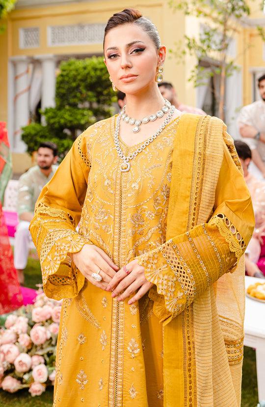 Maryum N Maria Pakistani Yellow Suit for Women | MLFG-015-Rangreza Outlet