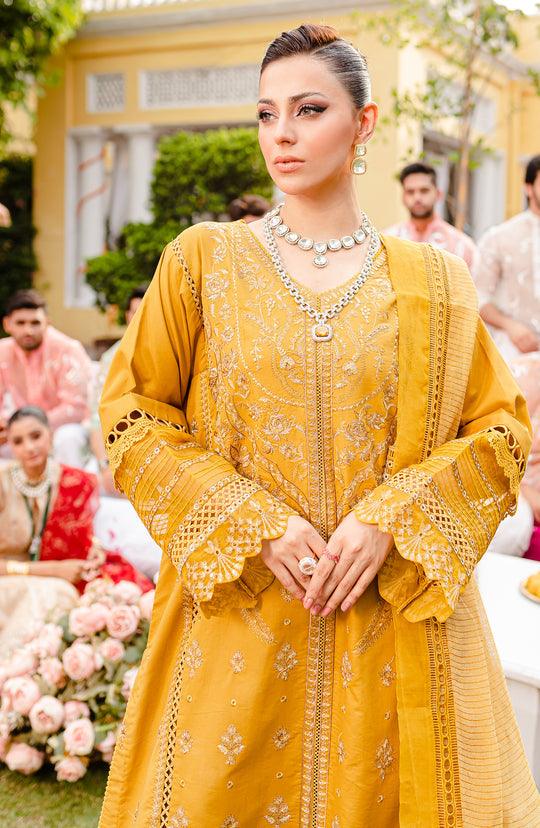 MARYUM N MARIA Maryum N Maria Pakistani Yellow Suit for Women | MLFG-015 Rangreza MARYUM N MARIA Maryum N Maria Pakistani Yellow Suit for Women | MLFG-015 Rangreza