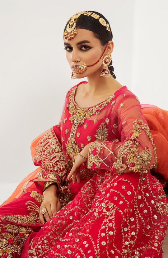 Maryum N Maria Pink sharara suit pakistani | QFD-0059-Rangreza Outlet