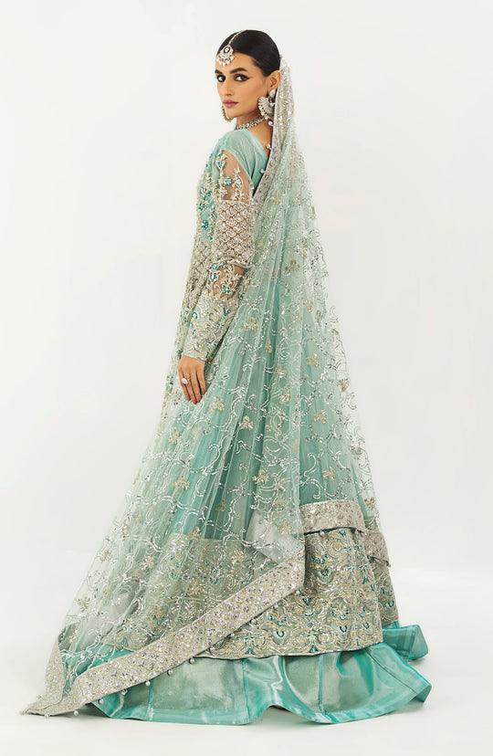 Maryum N Maria AQUA Pakistani Long Dress | QFM-0011-Rangreza Outlet