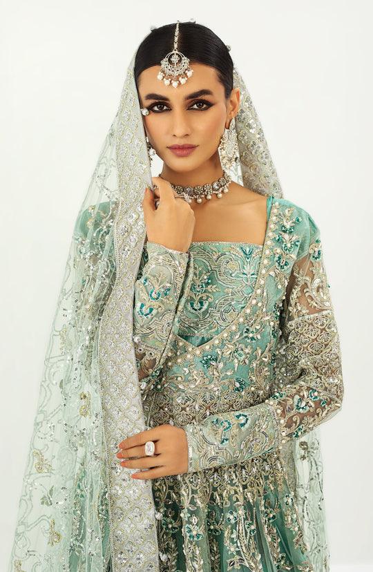 Maryum N Maria AQUA Pakistani Long Dress | QFM-0011-Rangreza Outlet