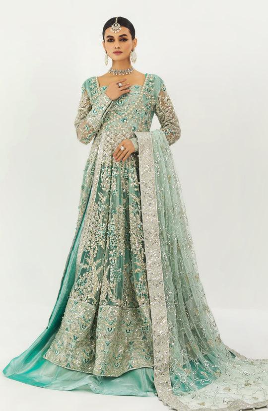 Maryum N Maria AQUA Pakistani Long Dress | QFM-0011-Rangreza Outlet