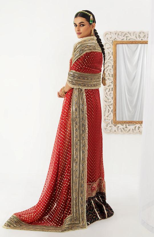 MARYUM N MARIA Maryum N Maria Pakistani Red long Sharara Dress| QFD-0057 –  Rangreza
