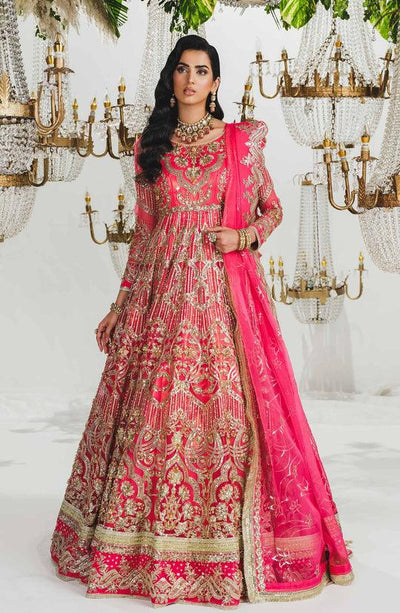 Maria B 3 Piece Embroidered Raw Silk Suit | Rrsf-W24-06