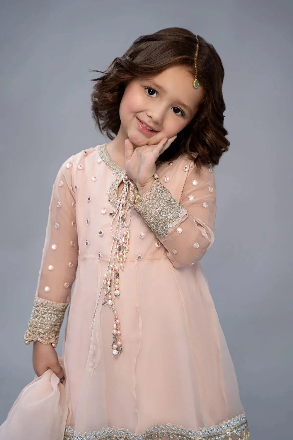 Maria B Kids Collection Girl wearing Pink Rangreza NJ