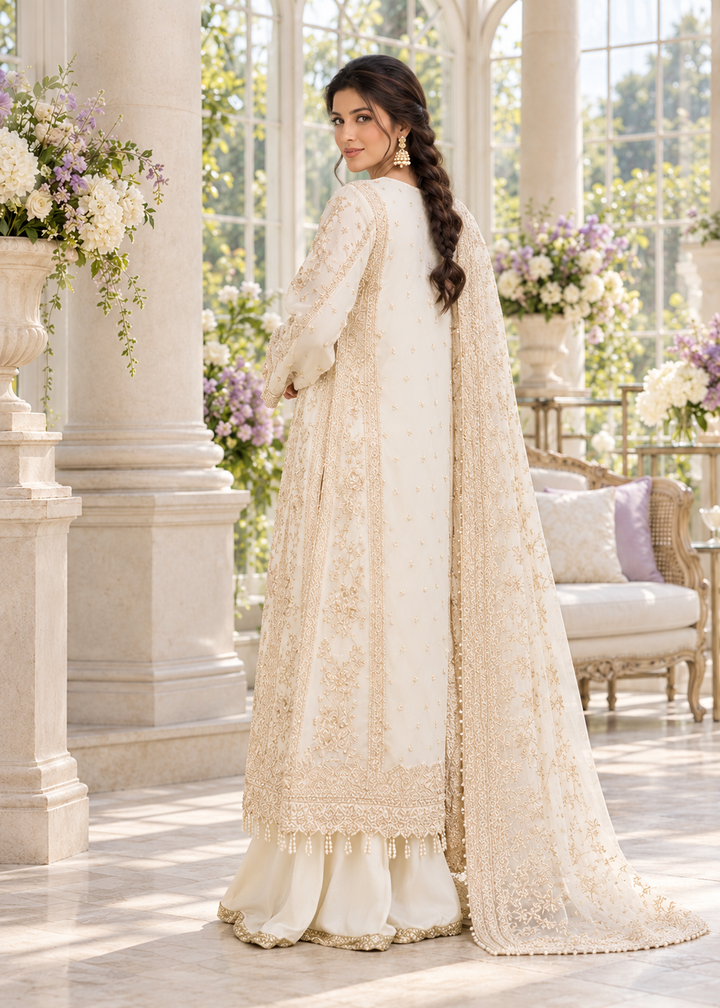 OFF-WHITE 3 Piece Embroidered Organza Suit | AL-3881-16