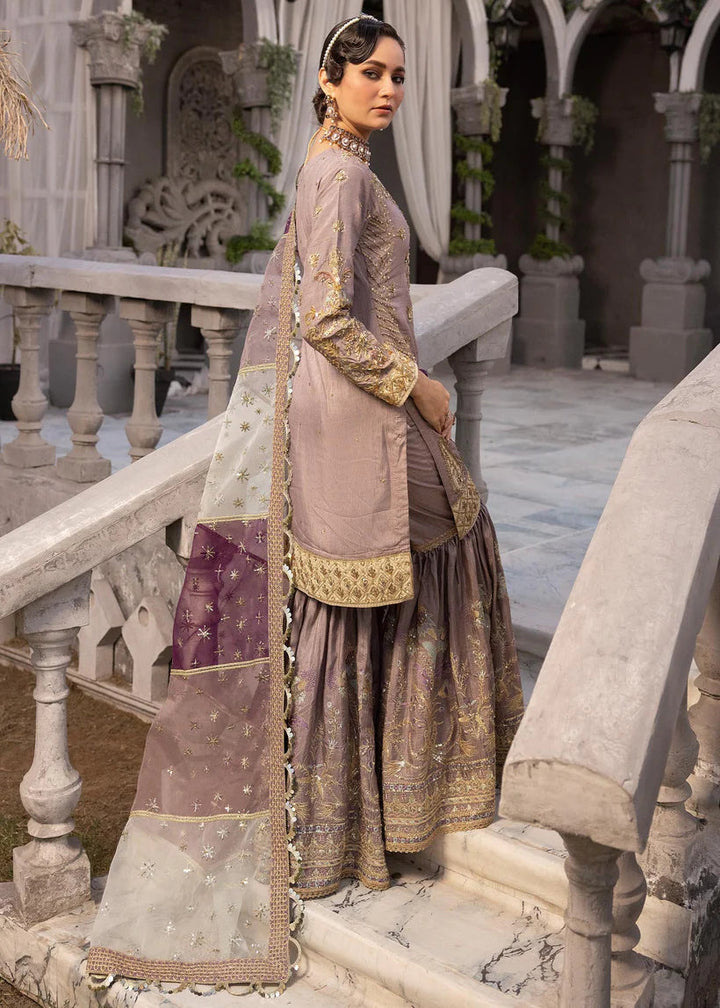 RR-7174 Raw Silk Ghararah Set: Elegant Embroidery, Luxurious Style Rangreza