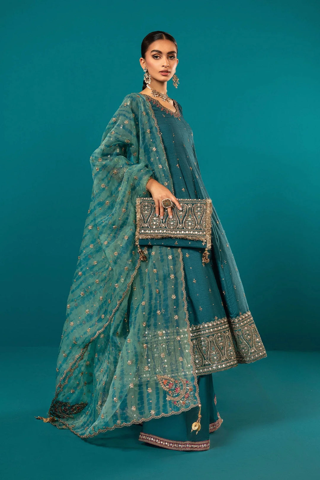 MARIA B 3 Piece Embroidered Suit | SF-EA23-10R1-42