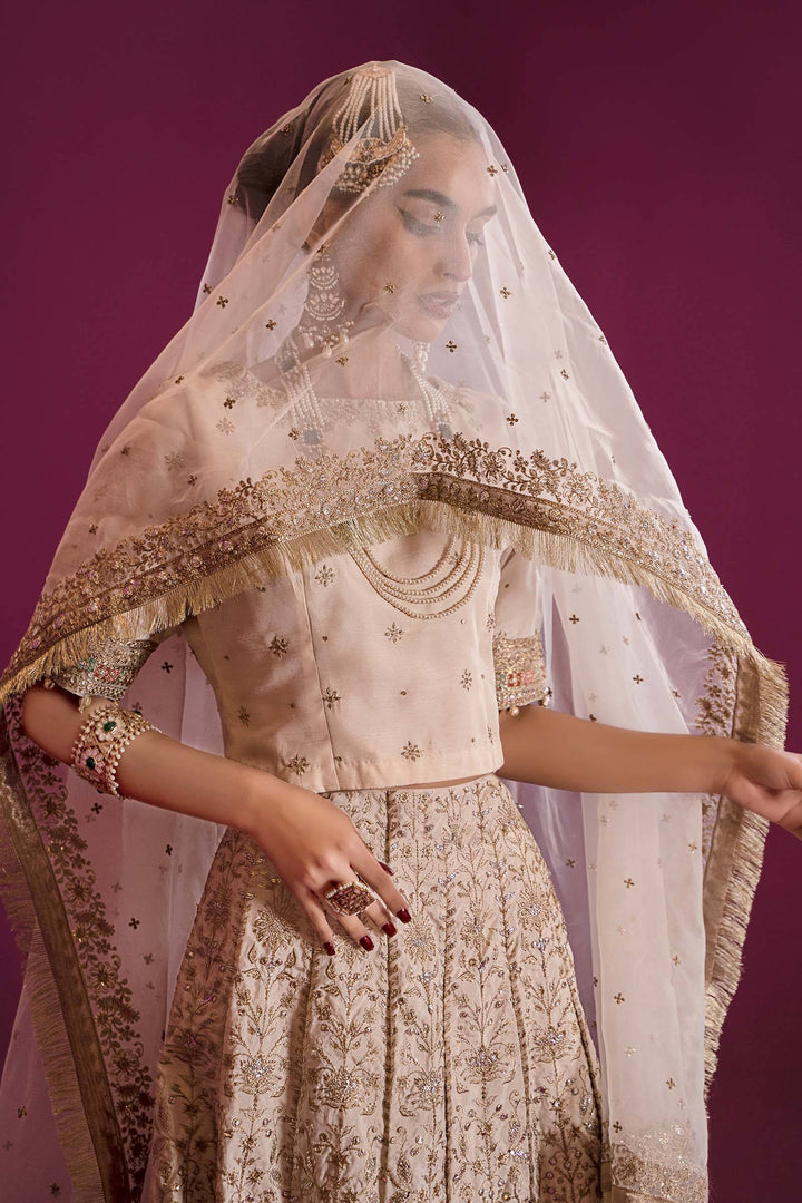 Stylish Maria B outfit featuring lehenga and dupatta