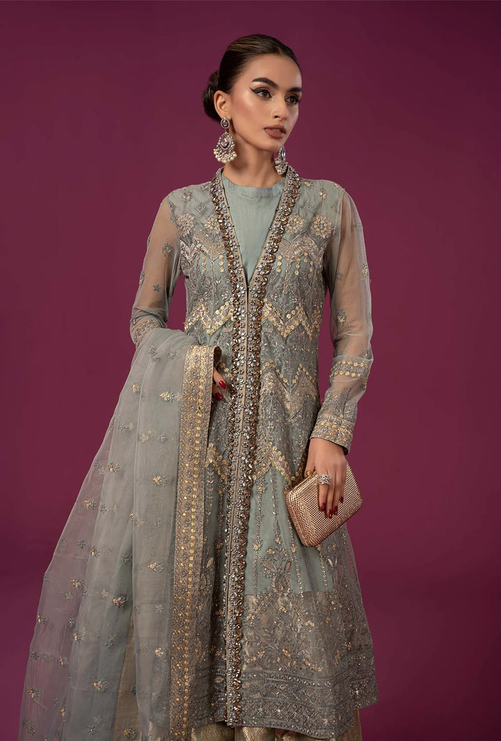 MARIA B 3 Piece Embroidered Net Suit | SF-EF24-28-61