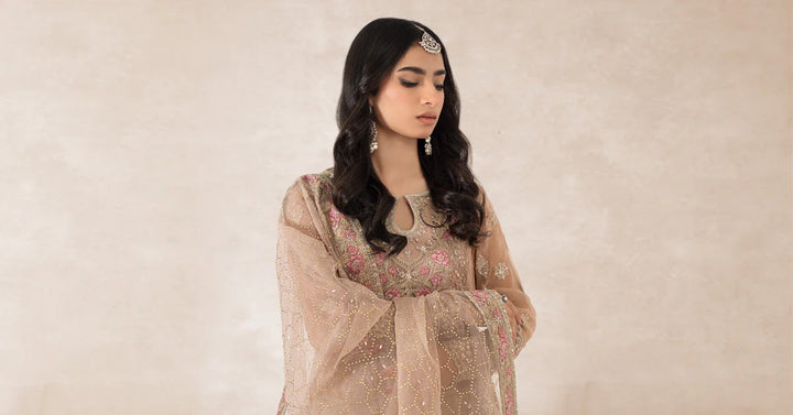 MARIA B 3 Piece Embroidered Bamber Chiffon Suit | SF-PF24-01 -50