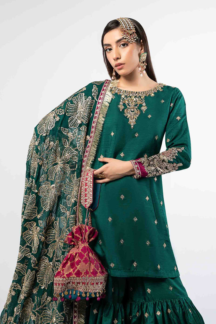 Embroidered Raw Silk Suit - ladies 3pc suit