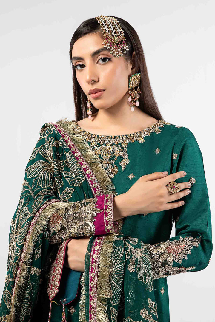 Embroidered Raw Silk Suit - ladies 3pc suit