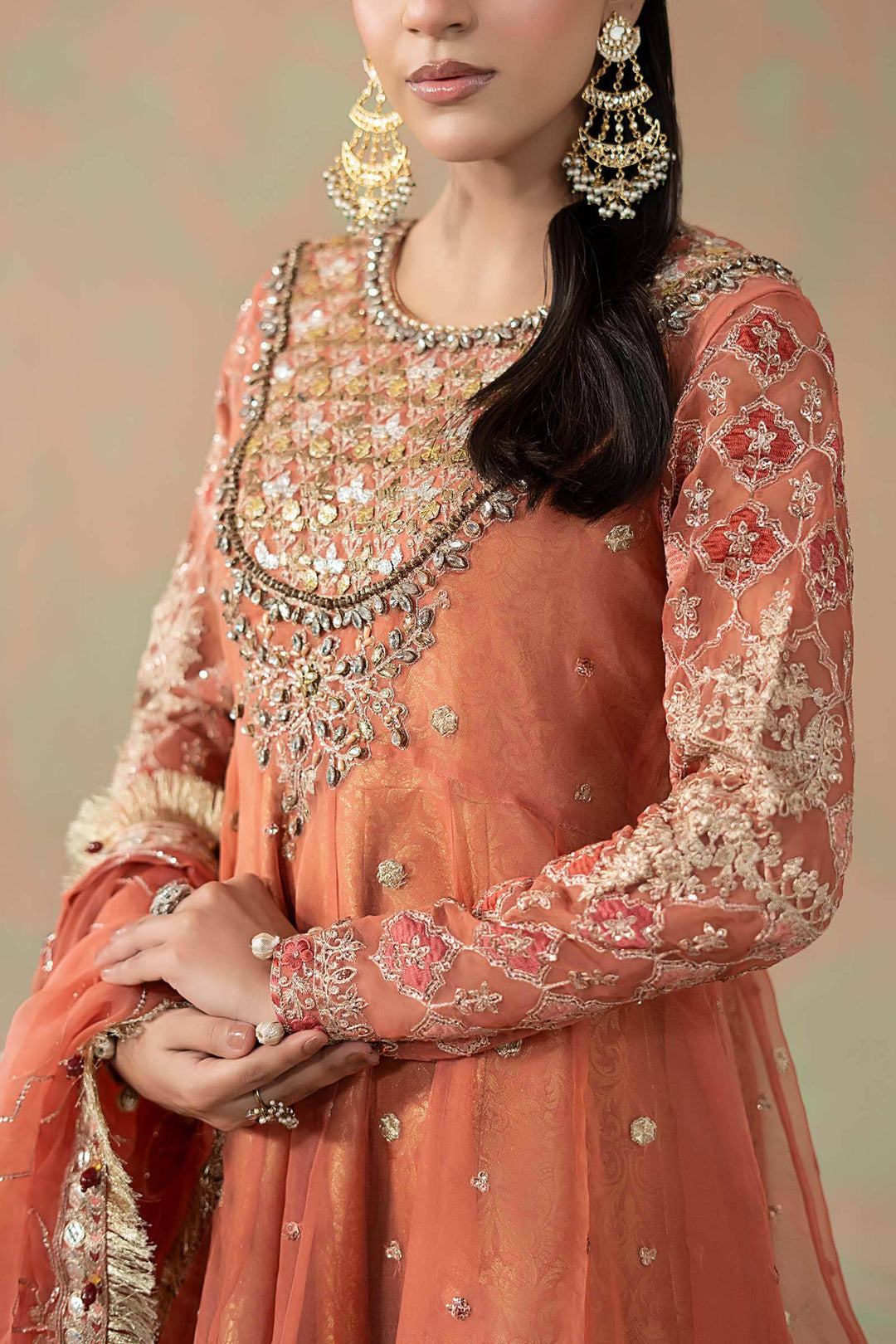3 Piece Embroidered Organza Suit | SF-W24-09