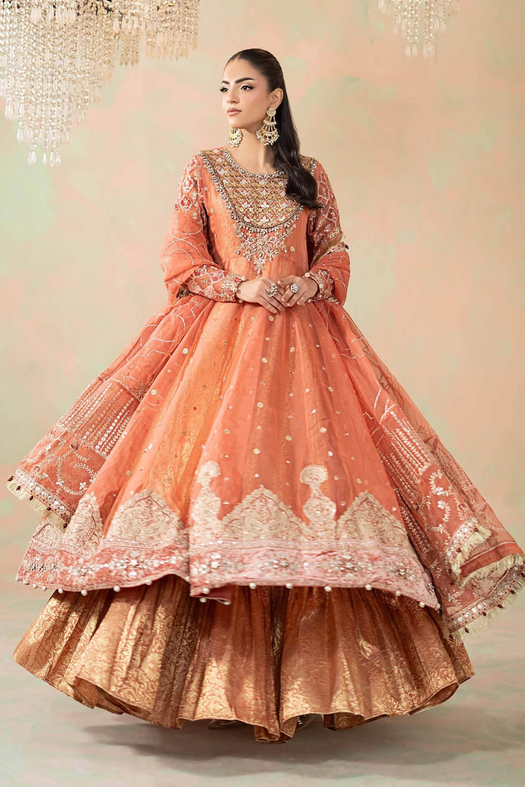 3 Piece Embroidered Organza Suit | SF-W24-09