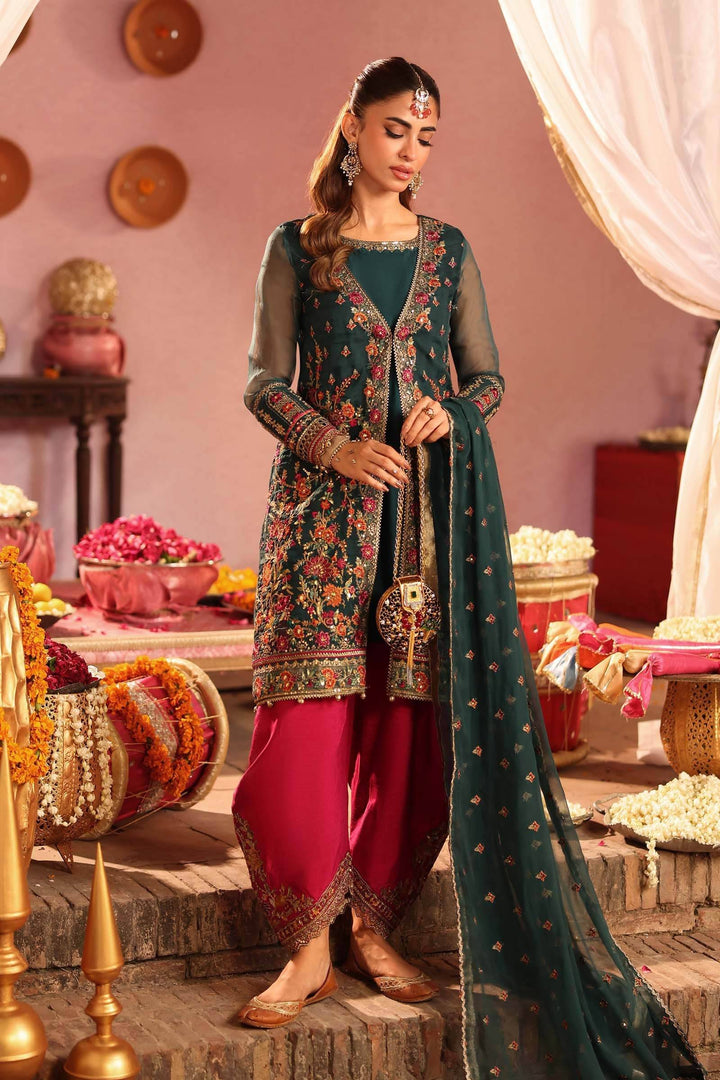 3 Piece Embroidered Organza Suit | SF-W25-56