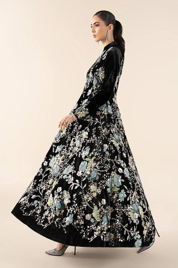 3 Piece Embroidered Velvet Suit | SF-W25-68