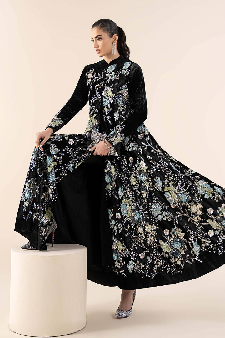 3 Piece Embroidered Velvet Suit | SF-W25-68