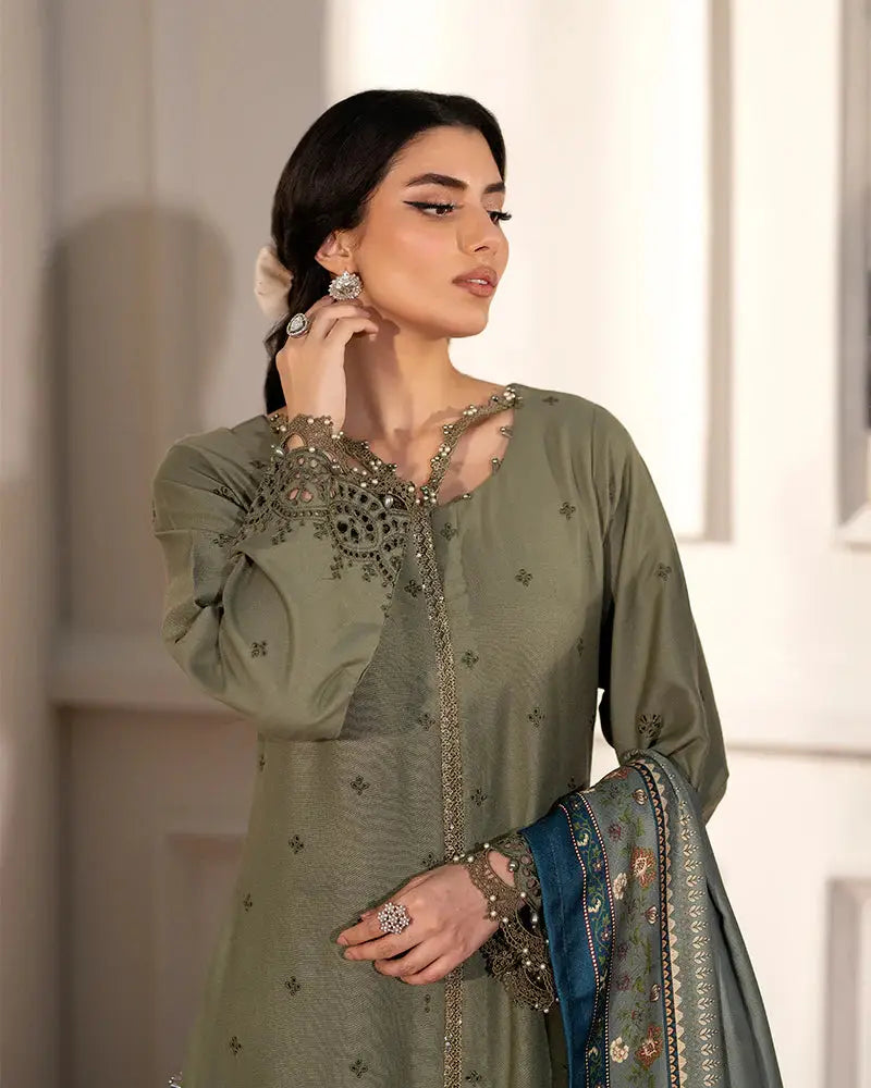 Pakistani Clothes USA - RANGREZA Dhanak Chikankari