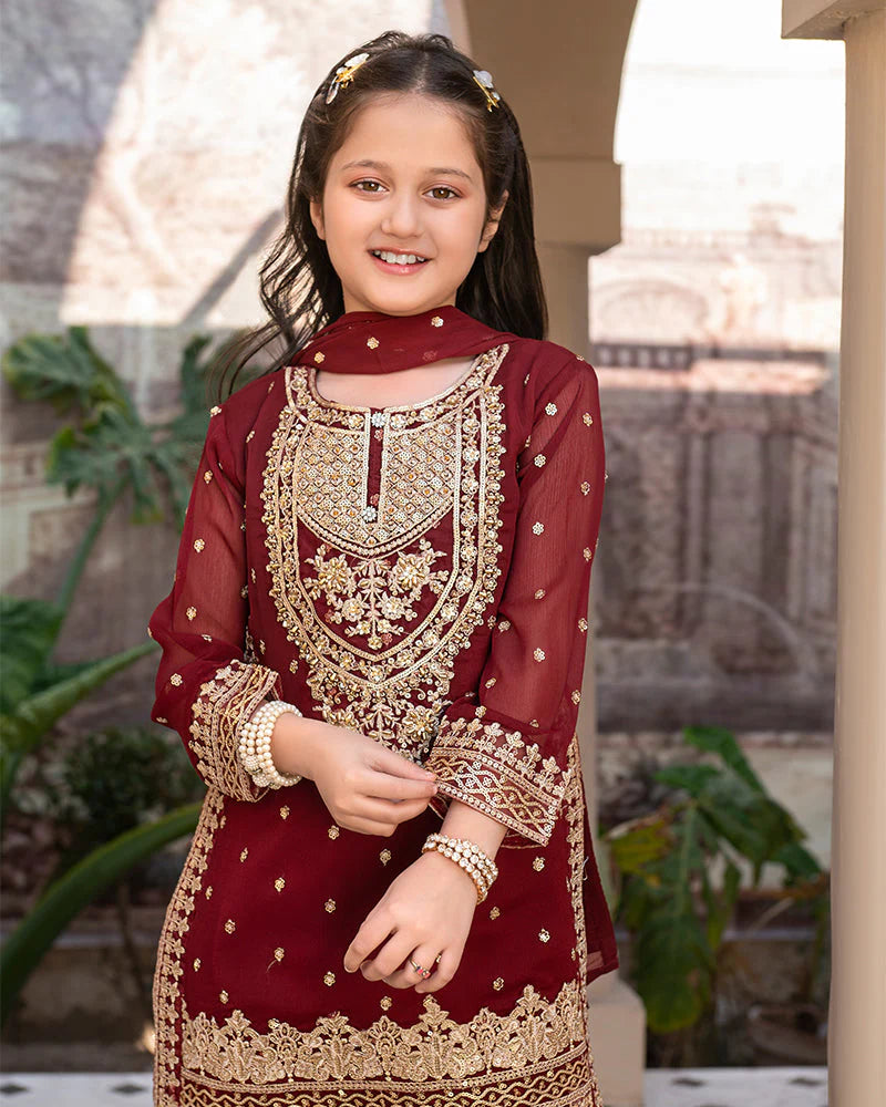 RANGREZA GIRLS WEDDING 3 PIECE DRESS | AL-3837-06