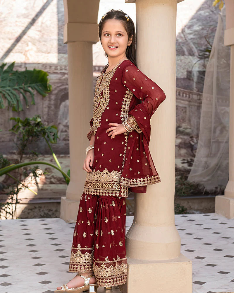 RANGREZA GIRLS WEDDING 3 PIECE DRESS | AL-3837-06