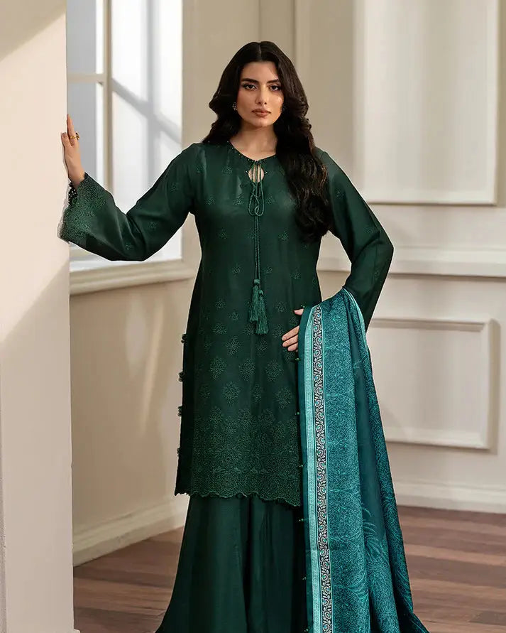 RANGREZA RANGREZA Dhanak Chikankari | DNK 41-07 CLOTHING RANGREZA USA 7327625425 United States M Green Dhanak M / Green / Dhanak L / Green / Dhanak XL / Green / Dhanak