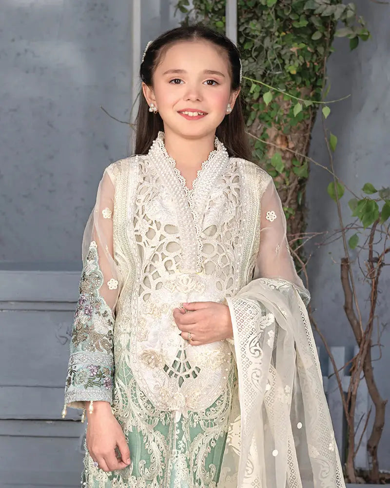 RANGREZA Eid Wear - Kid Green Dress