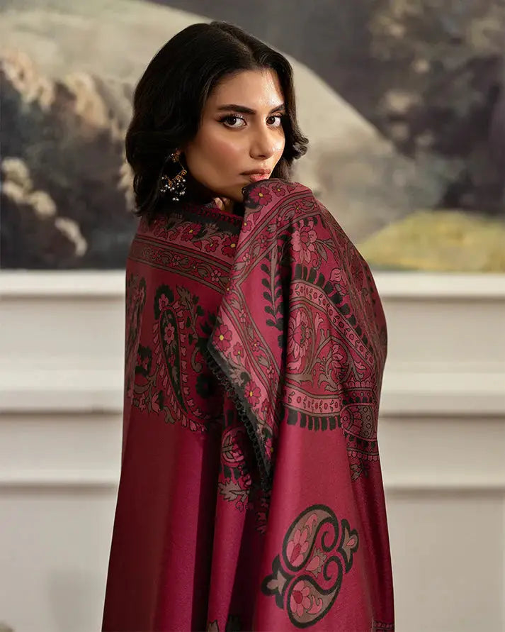 RANGREZA RANGREZA Embroidered Dhanak Chikankari | DNK 40-07 CLOTHING RANGREZA USA 7327625425 United States M Maroon Dhanak M / Maroon / Dhanak L / Maroon / Dhanak XL / Maroon / Dhanak