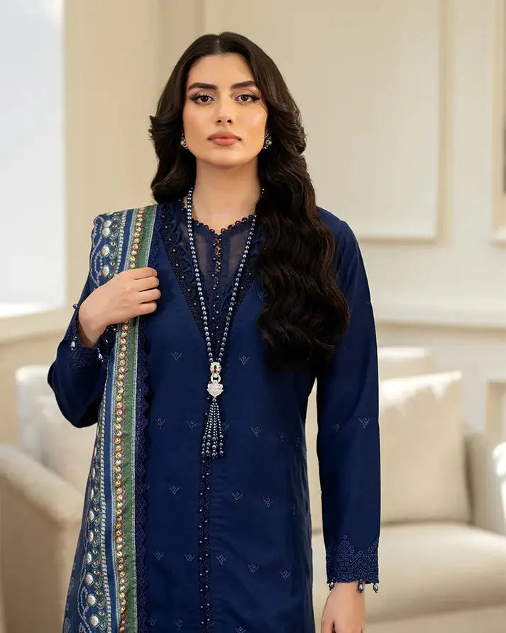 RANGREZA RANGREZA Dhanak Chikankari | DNK 42-07 CLOTHING RANGREZA USA 7327625425 United States M Blue Dhanak M / Blue / Dhanak L / Blue / Dhanak XL / Blue / Dhanak