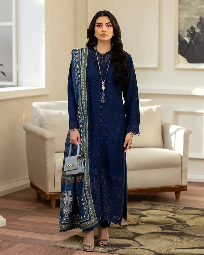 RANGREZA RANGREZA Dhanak Chikankari | DNK 42-07 CLOTHING RANGREZA USA 7327625425 United States M Blue Dhanak M / Blue / Dhanak L / Blue / Dhanak XL / Blue / Dhanak