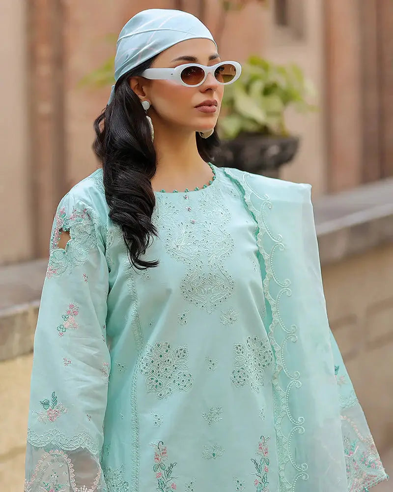RANGREZA FEROZI 3 Piece CHIKENKARI COTTON DRESS