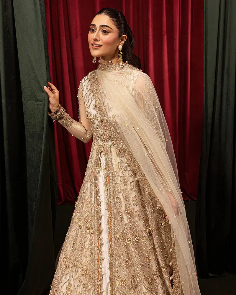 Close-up of wedding dress AR-109-30 highlighting exquisite design